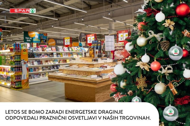Brez praznične osvetljave v trgovinah Spara
