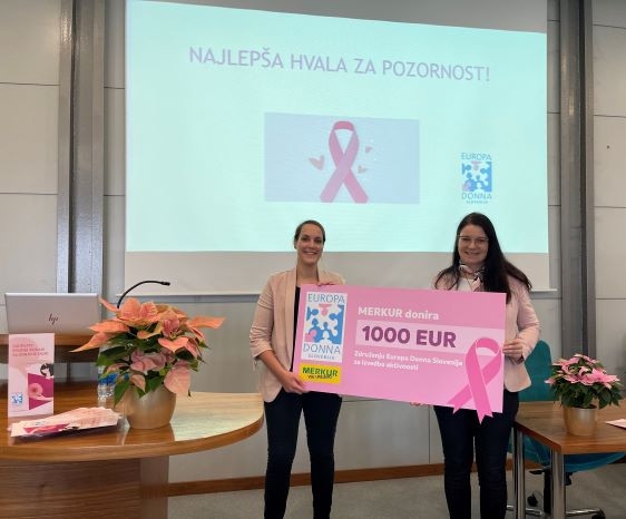Merkurjeva donacija Združenju Europa Donna Slovenija