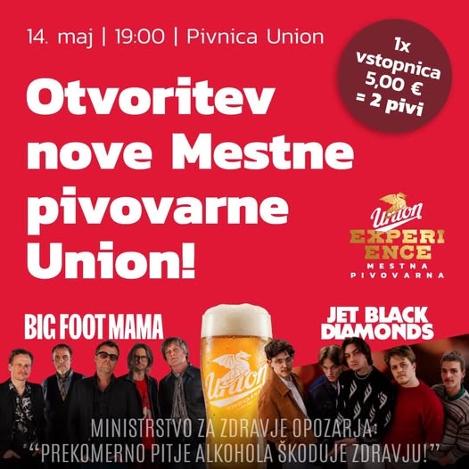 Jutri v Ljubljani otvoritev Mestne pivovarne Union