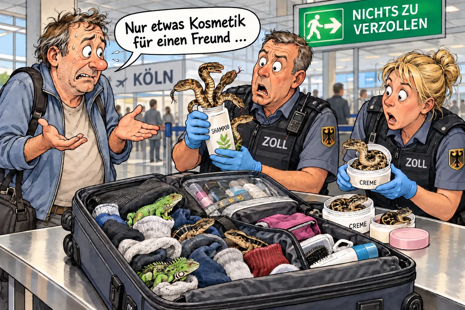 Nemčija: V steklenicah šampona tihotapil strupene kače
