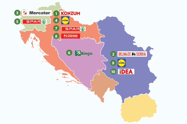Regija: Dun&Bradstreet: Najboljši trgovci v regiji, v Sloveniji Spar prehiteva Mercator
