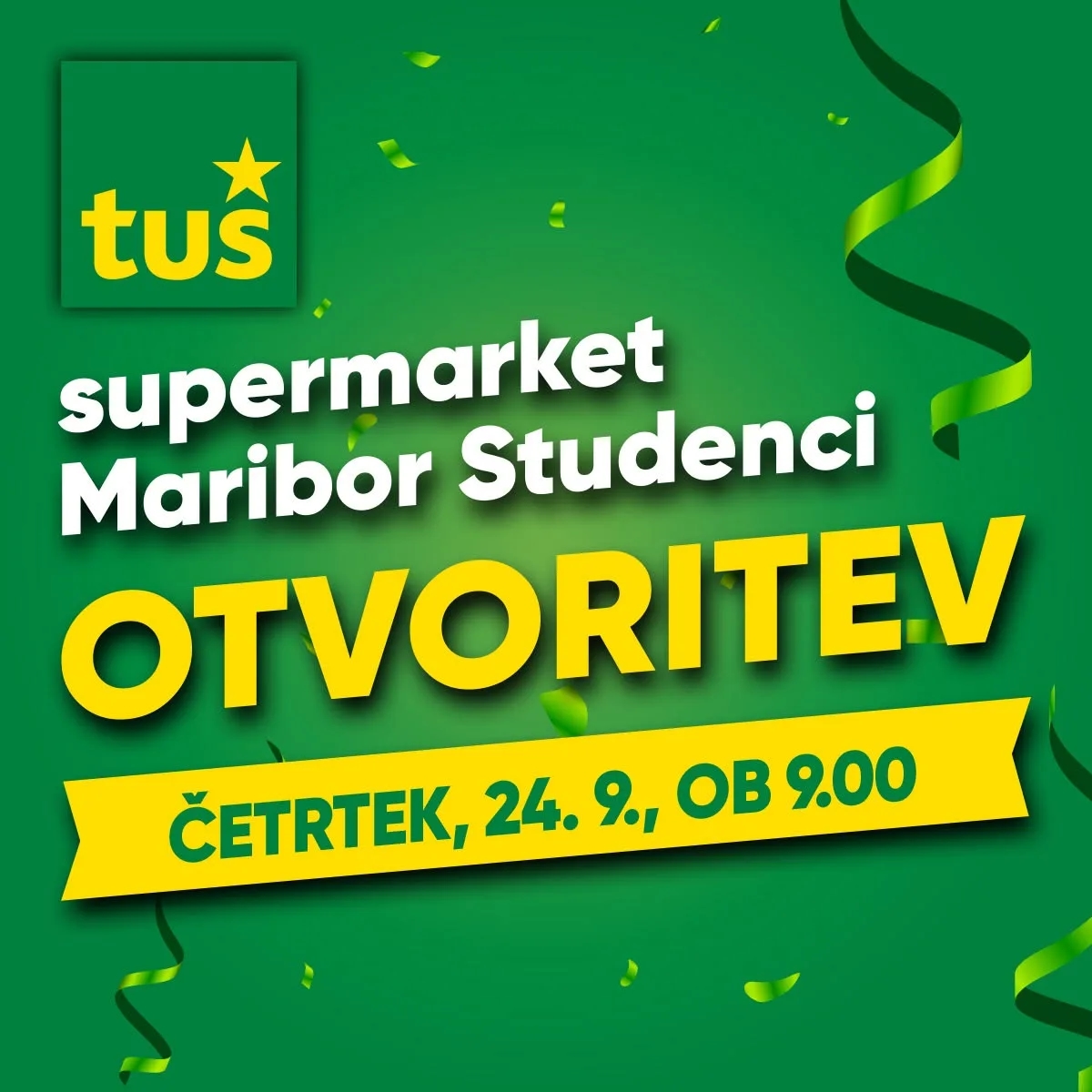 Tuš jutri odpira prenovljeni supermarket Maribor Studenci