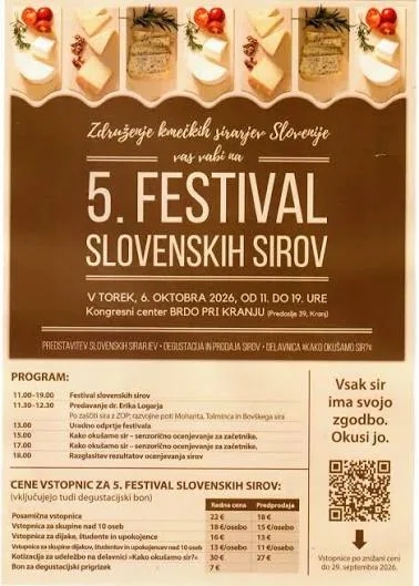 Na festivalu slovenskih sirov v ospredju senzorika