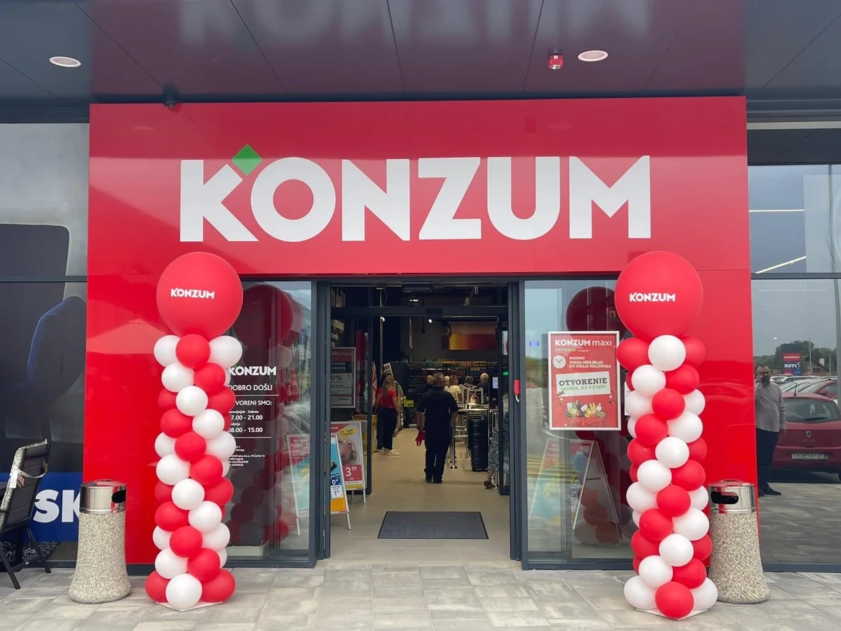 Hrvaška: Konzum odprl prvo trgovino Maxi v Petrinji