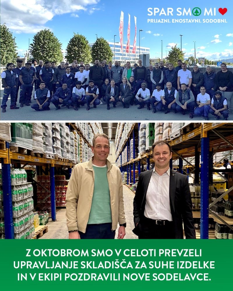 Sparovci v celoti prevzeli upravljanje skladišča za suhe izdelke